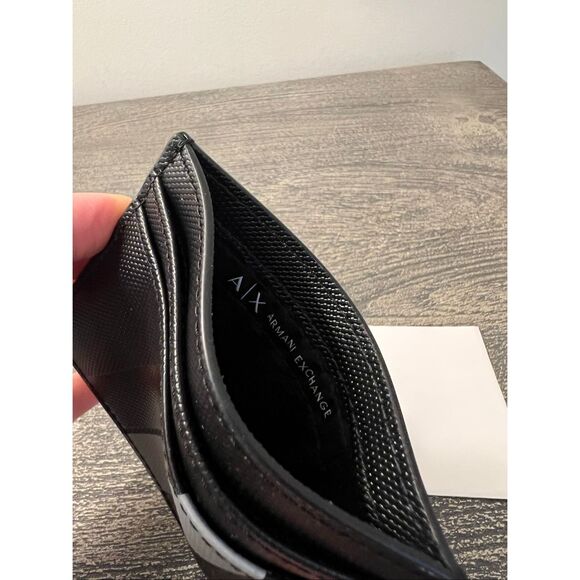 Armani Exchange Card Holder with Monogram and Stripes - Picture 6 of 11